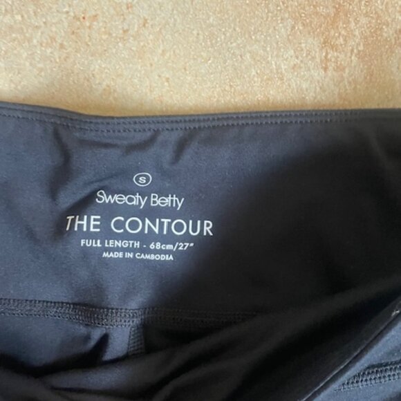 Sweaty Betty The Contour 7/8 Leggings 27" in Black Super Soft Size Small - Picture 2 of 3